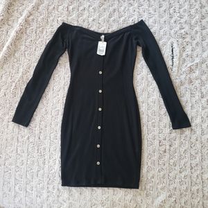 NWT Agaci Button Ribbed Dress